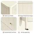 thumbnail image 2 of 4-Piece Fluted Bedroom Furniture Set, 2 Nightstands with Charging Station & 2 Dressers, Modern Wood Bedroom Set with Drawers and Metal Handles for Bedroom, Apartment, Small Spaces，Alabaster White, 2 of 8