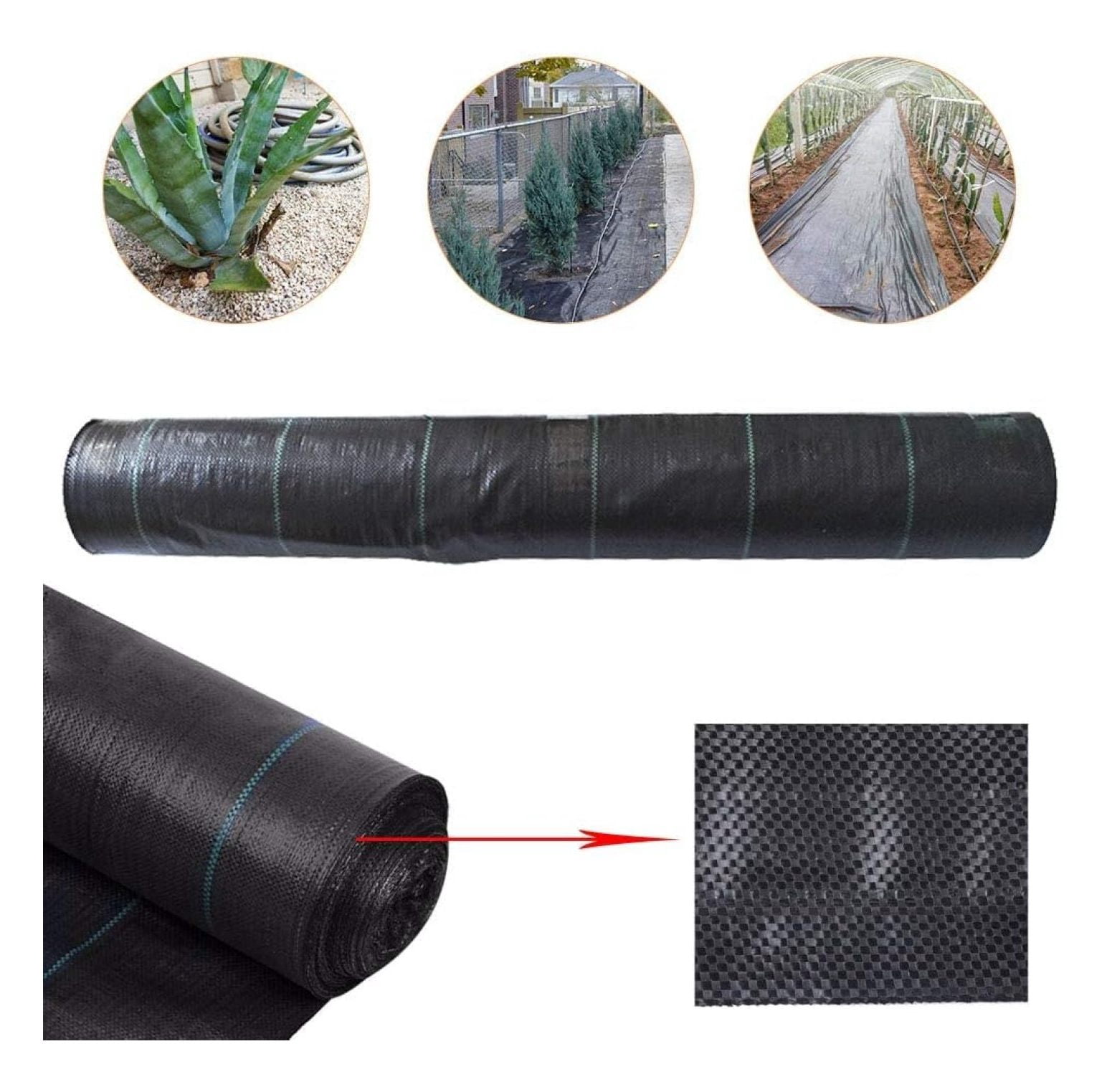 Weed Barrier Garden Landscape Weed Control Membrane Fabric Ground Cover Barrier Block Mat