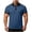 Mens Shirts Dark Blue, variant on Big & Tall Mens T-Shirt Button Down Lapel Short Sleeve Color Block Casual Outdoor Work Tee Fathers Gift