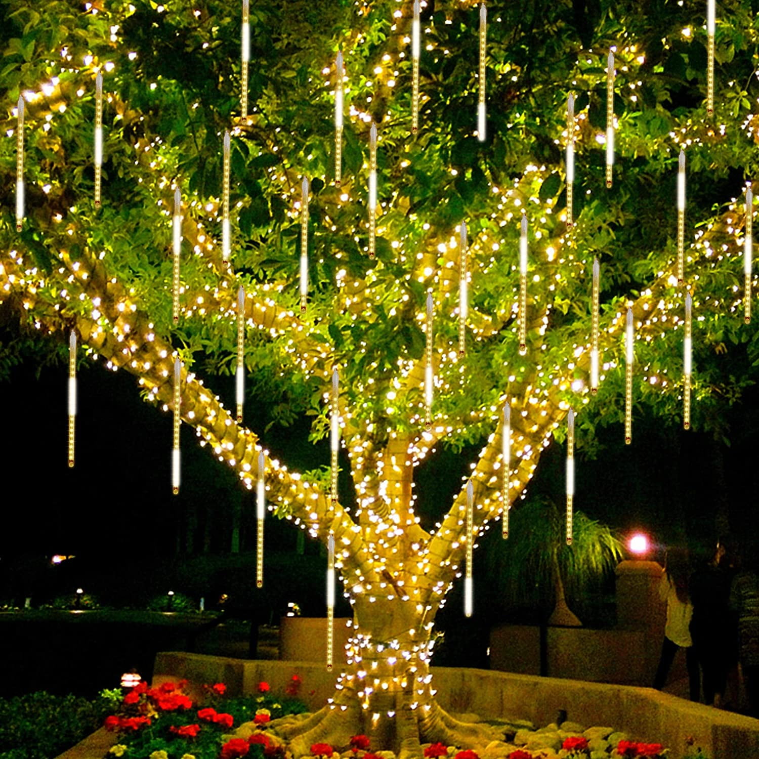 10 Tube Snow Fall String Fairy Lights  Christmas Tree Christmas Decor Rain Light 