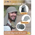 thumbnail image 4 of Sun Hat for Men, Sun Cap with Neck Flap for Fishing, Safari, Cycling, Hiking, Garden, Backpacking, UPF50+, Grey, 4 of 7