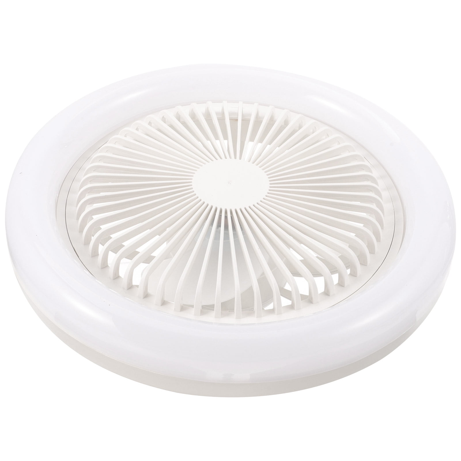 NUOLUX Modern Bladeless Ceiling Fan with Light LED Dimmable Ceiling Fan Lamp with Remote Control