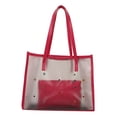 thumbnail image 1 of HLONK Stylish Clear PVC Tote Bag Large Capacity Handbag for Beach Work and Leisure, 1 of 20