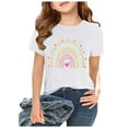 thumbnail image 2 of LUOGENLI Tank Tops for Girls 10-12 Cropped Girls Short Sleeve T Shirts Kids Summer Tops Crewneck Tees 3 13 Years Tank Tops for Girls 10-12 Not Cropped Tank Tops for Girls Size 14-16 4-5 Years, 2 of 7