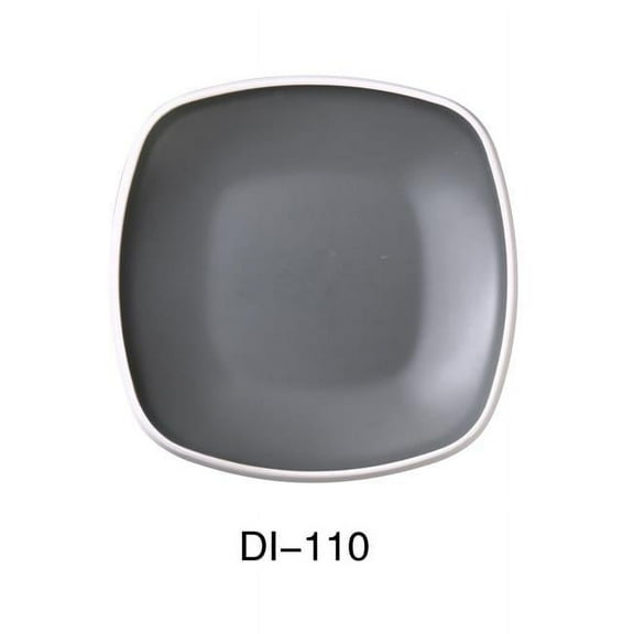 Yanco DI-110 Discover 10" X 1 1/4"H SQUARE PLATE, Melamine, Matte Finish, Pack of 24