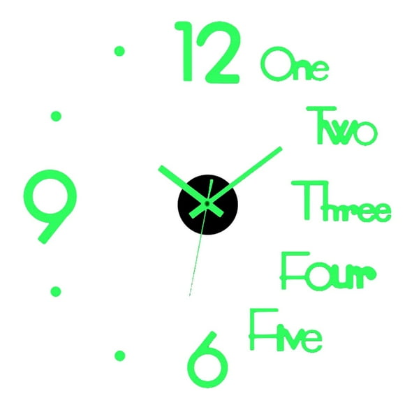 Reloj de pared luminoso 3D DIY relojes de pared sin marco silencioso para cocina 1 Zulema Reloj de pared luminoso