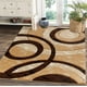 thumbnail image 1 of Alfombra GLORY RUGS moderna círculos marrones geometría 120 x 180 cm, 1 of 6