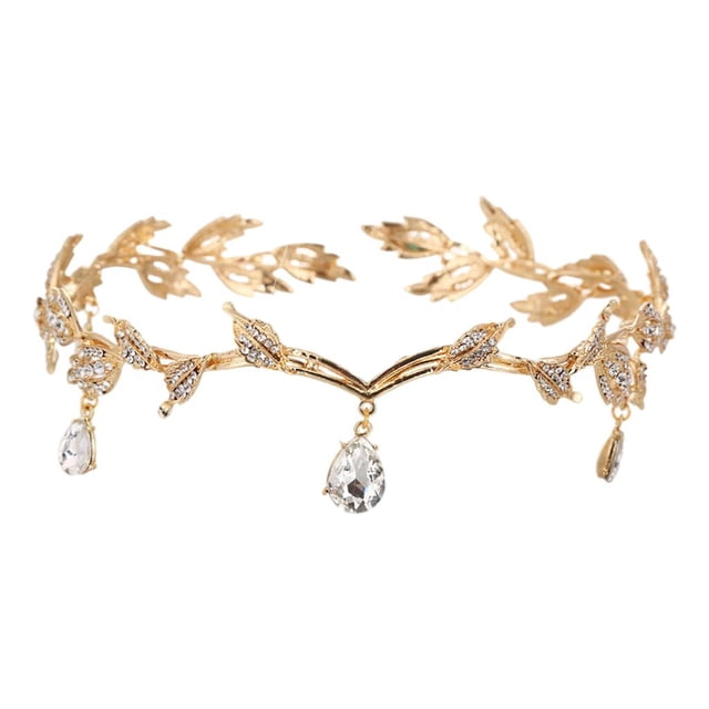 Diadema con Cadena Zulema estilo vintage para bodas tamaño 48x2.5cm