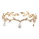 thumbnail image 1 of Diadema con cadena para la frente, corona de cristal, tiara con hojas de diamantes de imitación para fiesta de graduación, novia, 1 of 8