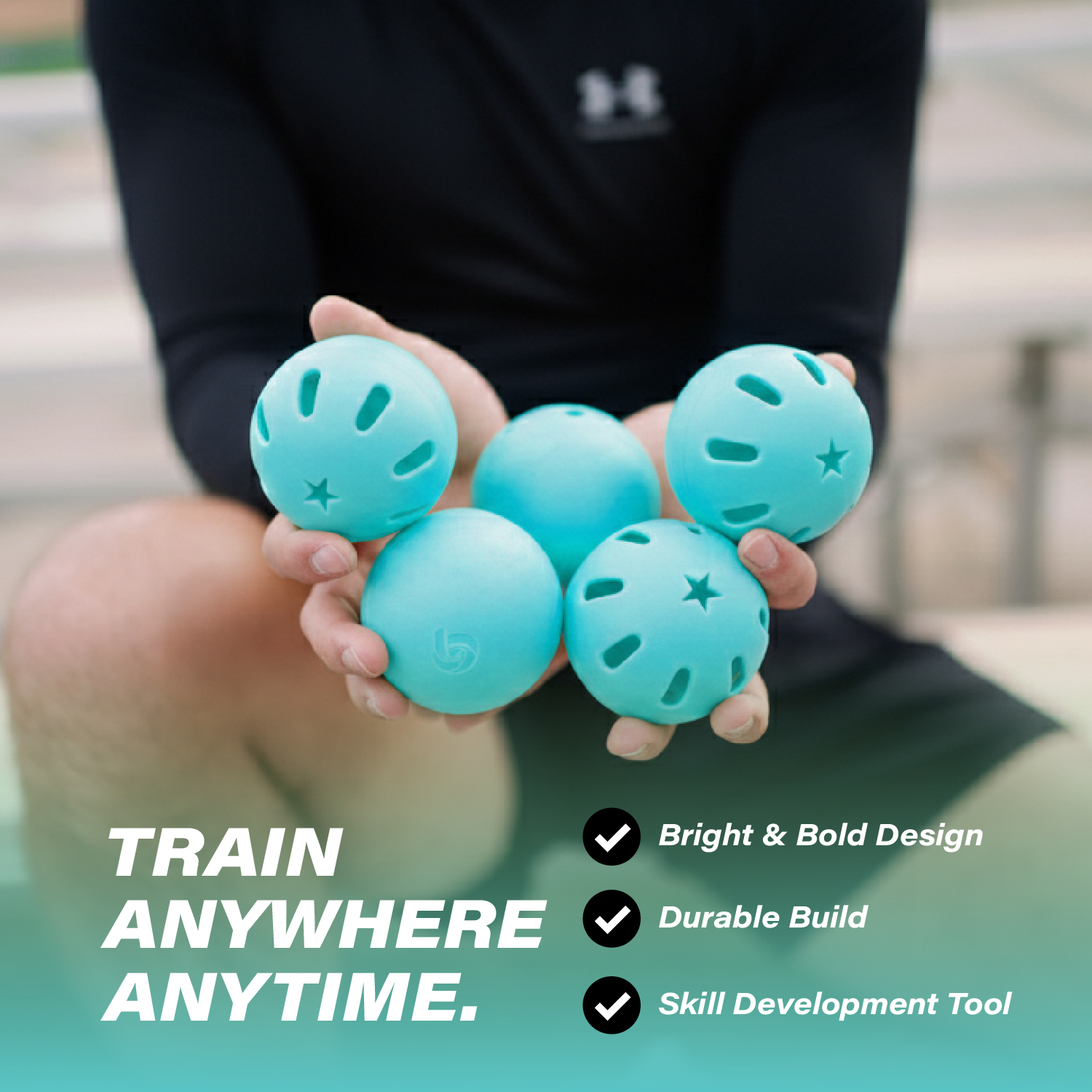Bandit Sports Popper Balls for Baseball & Softball, 6-Pack Reaction Training Balls, Durable Rubber Balls for Hand-Eye Coordination, Fielding, Reflex & Agility Training
