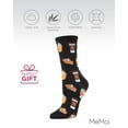 thumbnail image 6 of MeMoi Pumpkin Spice Latte Bamboo Blend Crew Socks - Womens - Female, One Size, Black, 6 of 7
