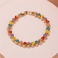 thumbnail image 2 of Geometric Enamel Metal Bracelet for Women – Colorful Drip-Glaze Cuff with Zirconia Accents, 2 of 5