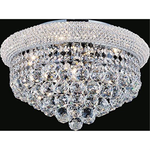 Cwi Lighting Empire 5 Light Flush Mount With Chrome Finish