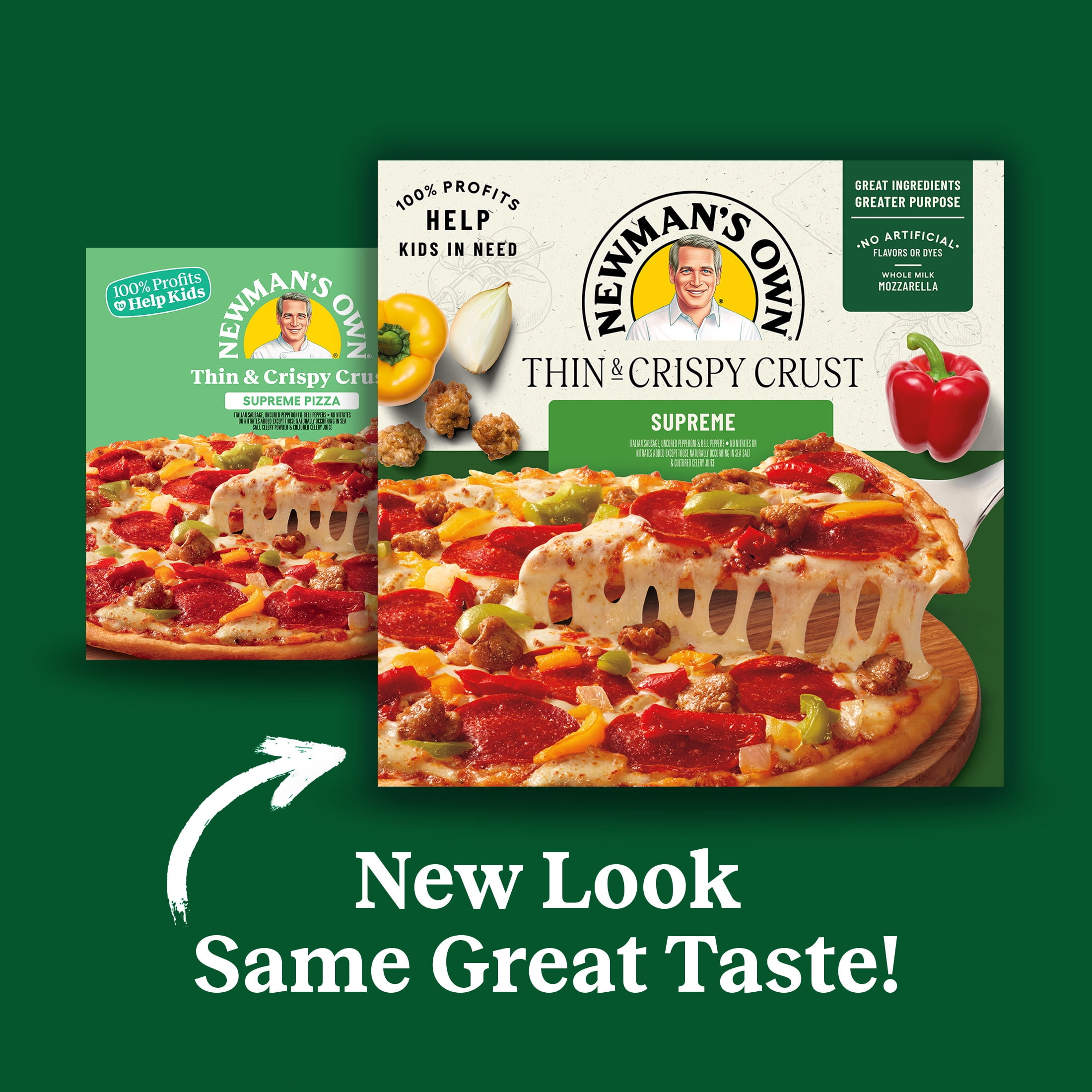 Newman's Own Thin & Crispy Crust Supreme Frozen Pizza, 17 oz