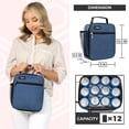 thumbnail image 3 of OPUX Insulated Lunch Box for Kids & Adults, Leakproof Lunch Bag for Boys Girls Men Women, Reusable Soft Cooler Lunchbox for School Work Picnic Travel, Reinforced Handle, Heather Navy, 3 of 9