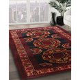 thumbnail image 3 of Ahgly Company Machine Washable Indoor Square Traditional Red Wine or Wine Red Area Rugs, 5' Square, 3 of 7