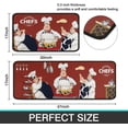 thumbnail image 6 of Fat Chef Kitchen Rugs and Mats Sets of 2,Red Kitchen Decoration Rugs,Rubber Backing Non-Slip Floor Mat for Sink Washable Waterproof Laundry Room Runner Rugs, 6 of 6