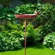 thumbnail image 2 of Bird Baths Outdoors Standing Bird Bath With Metal Stake Vintage Birdfeeder Yard Art For Patio Decking Garden Lawn, 2 of 5