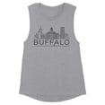 thumbnail image 1 of Skyline Buffalo New York Women's Muscle Tank X-Large Heather Grey, 1 of 5