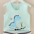 thumbnail image 4 of KPOPLK Toddler Boy Clothes for Kids 3 6 9 12 Months 2t 3t 4t Summer Cotton Outfits Shirt Short Sets(18-24 Months,Light Blue), 4 of 5