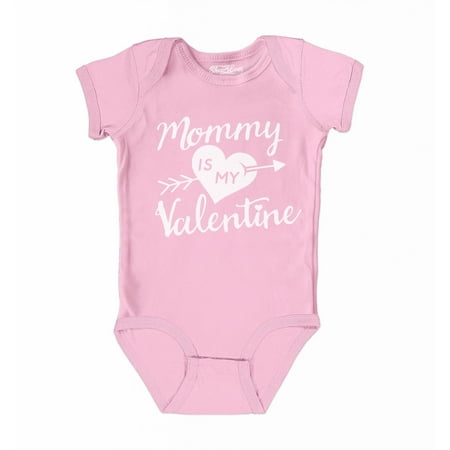 

Shop4Ever Mommy is My Valentine Baby s Bodysuit Infant Cotton Romper 18 Months Pink