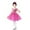 #0252-Hot Pink, variant on Girls' Princess Flower Gauze Skirt - Performance Dance Dress, Soft Twirly Design with Flower Detail, Perfect for Birthday Parties, Stage Shows & Daily Wear 4-15 Years