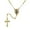 Gold-A, variant on Bling Jewelry Womens Blessed Virgin Mary Rosary Black Beads Crucifix Cross Necklace Gold Plated