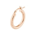 thumbnail image 3 of 14K Rose Gold 3x20mm Round Tube Polished Hoops - Women, 3 of 4