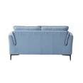 thumbnail image 5 of Acme Furniture Mesut Leather Upholstered Loveseat in Light Blue and Black, 5 of 5