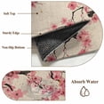 thumbnail image 6 of Rectangle Rug 6x9ft Area Rug, Country Blossom Cherry Flower Area Rugs for Living Room Bedroom, Spring Pink Floral Retro Linen Floor Mat Non-Slip Non-Shedding Carpet Indoor Accent Rugs, 6 of 9