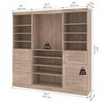 thumbnail image 4 of Bestar Pur 86W Closet Organizer  in rustic brown, 4 of 8