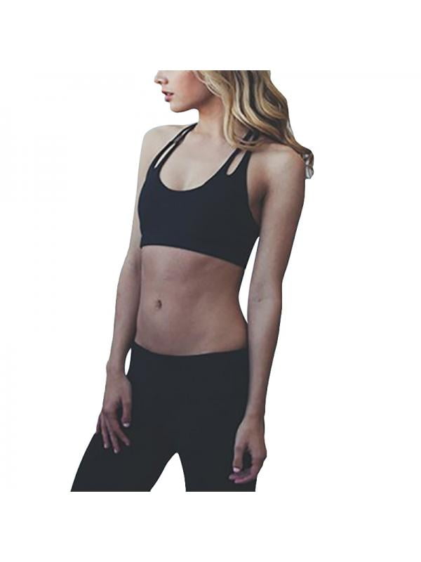 Backless Underwear Women's Sports Bras Comfortable Workout Push Up Fitness FI 
