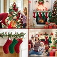 thumbnail image 6 of Personalized Christmas Stocking - 18 Inches Hanging Stockings with DIY Snowman Name Tags, 6 Pack Large Size Knitted Stockings for Mantels, Christmas Tree Family Holiday, 6 of 7