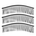 thumbnail image 4 of Peines de plástico para mujer, 30 dientes, peine lateral de metal, 37 x 108 mm/1,46 Negro, 4 of 9