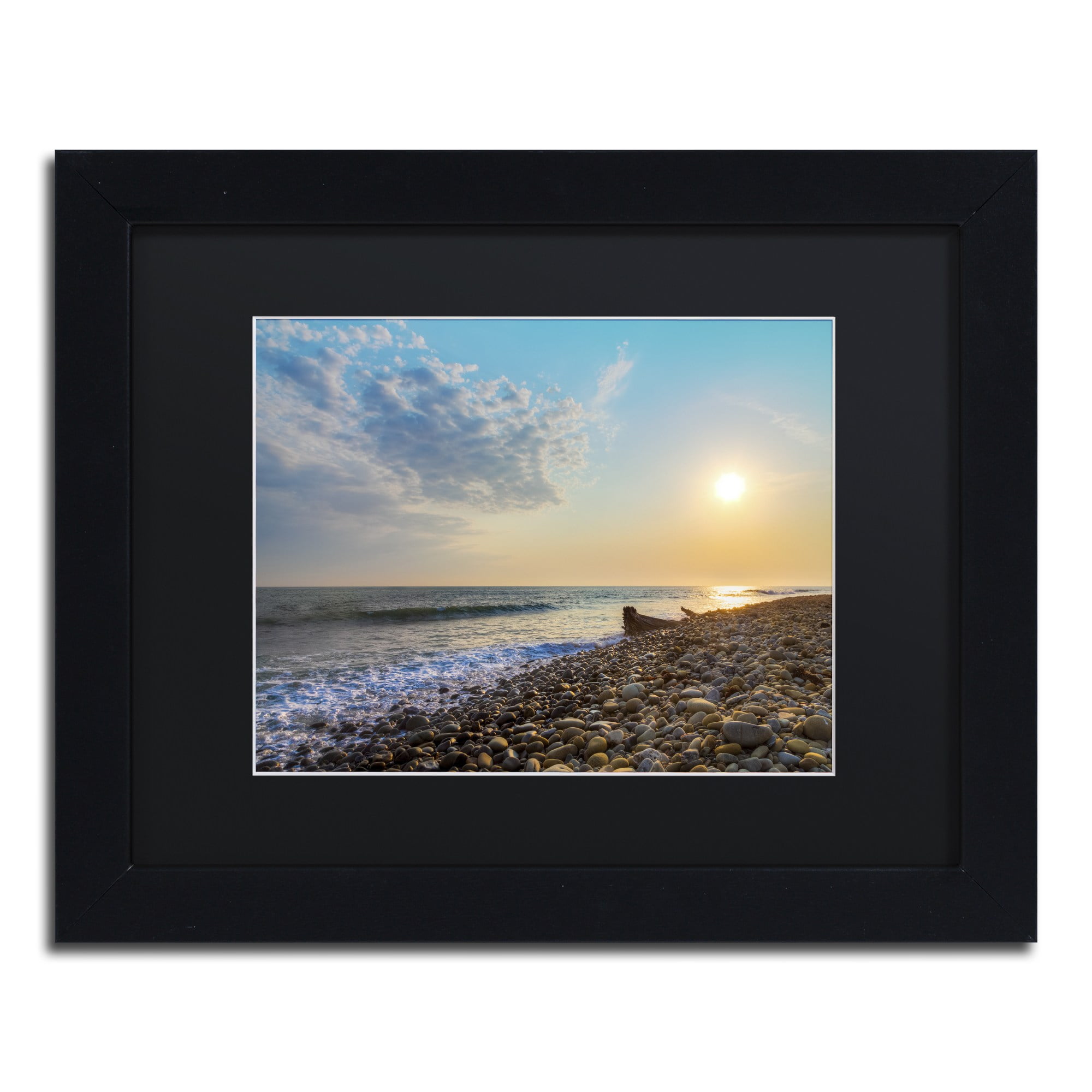 Chris Moyer 'Rockin Sunset' Black Matted Framed Art