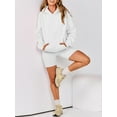 thumbnail image 4 of Liacowi Women Juniors Oversized Hooded Sweatshirt Long Sleeve Pullover Tops with Pockets Casual Streetwear for Teen, 4 of 9