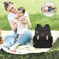 thumbnail image 5 of Large Capacity Diaper Backpack for Moms | Waterproof Travel Bag with Insulated Pockets & Changing Station | 31x13x40cm Gray Fashion Shoulder Bag, 5 of 5