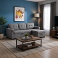 thumbnail image 2 of Cosmic Homes Sectional Sofa Bed with Storage Chaise & USB Ports Grey, Pull-Out Couch for Living Room, 2 of 7