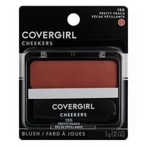 CoverGirl Cheekers Blush, Pretty Peach [150], 0.12 oz (Pack of 4)