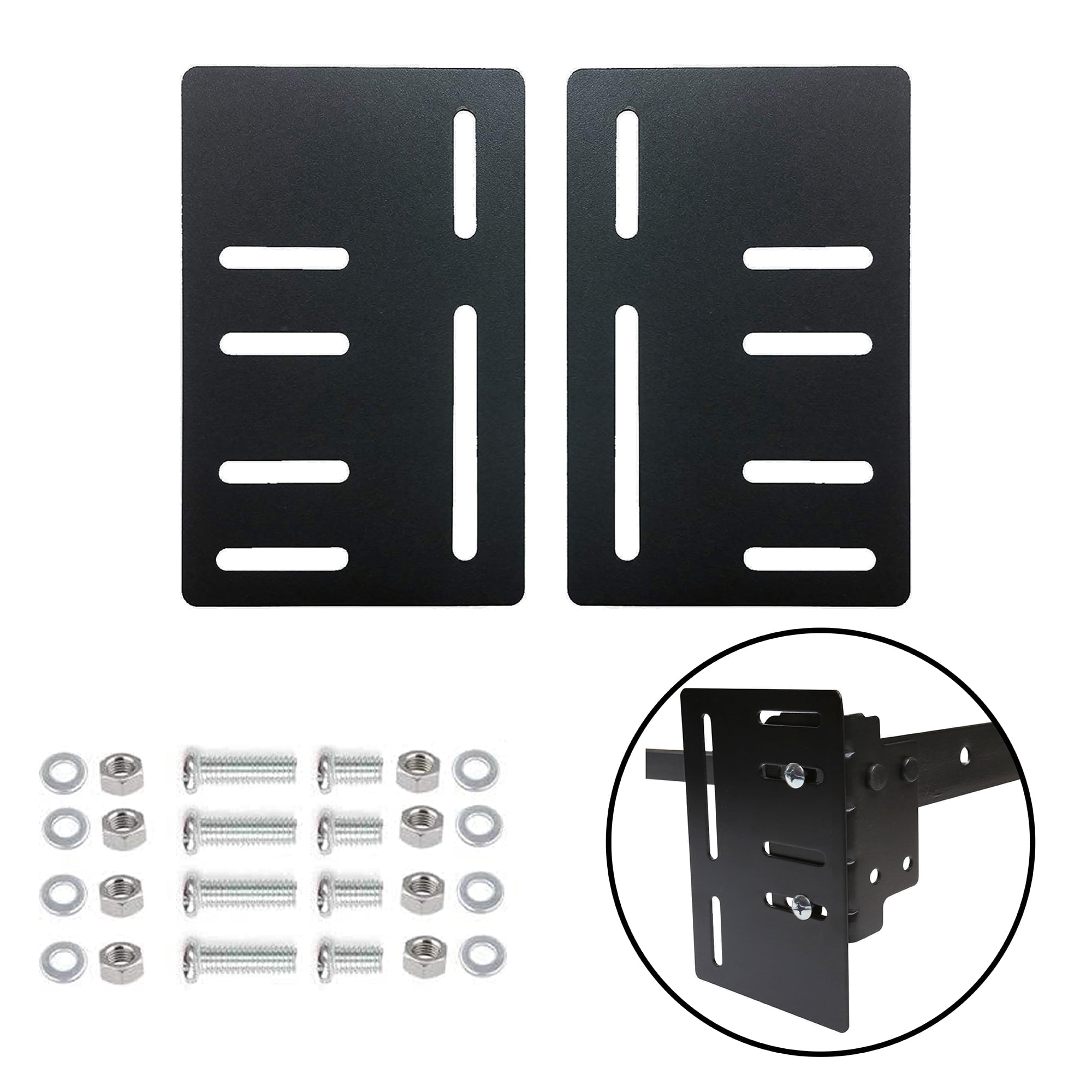 Continental Sleep, Headboard Attachment Bracket – Heavy-Duty 1.4″ Steel Plate Set (2-Pack), Universal Bolt-On Mounting Hardware for Metal & Wood Bed Frames, Secure, Easy to Install.