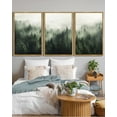 thumbnail image 3 of SHENIFY Large 24x36in3pcs Natural Framed Green Fog Pine Tree Forest Canvas Wall Decor Modern Wall Art Artwork Prints, 3 of 6