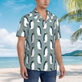 thumbnail image 3 of Fotbe Penguin Camisa Hawaiana para Hombre Unisex – Camisa Casual de Verano con Botones de Manga Corta de Algodón y Lino,3X-Large, 3 of 7