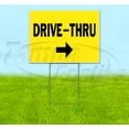 thumbnail image 1 of Drive-Thru Right (18" x 24") Yard Sign, Includes Metal Step Stake, 1 of 6