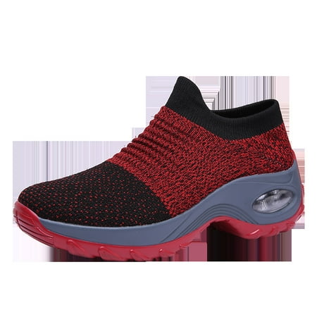 

Woobling Womens Air Cushion Sneakers Trainers Running Comfy Breathable Gym Sock Shoes