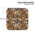 thumbnail image 2 of Yiaed Vintage Bottles Print Leather Coasters for Drinks - Cup Coasters Coffee Table Kitchen Table Bar, Home & Office Gifts Handmade Drink Coasters-Square, 2 of 6