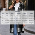 thumbnail image 3 of HCBY Women's Plaid Hooded Coat Long Sleeve Full Zip Tweed Jacket with Pockets, Drawstring Longline Outerwear for Fall Winter Casual Streetwear, 3 of 9