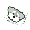 thumbnail image 3 of Dog Head Shaped Pet Feeding Mat 23.6inX15.7in Waterproof Non-Slip Cat Bowl Mat for Small Pets, Gray, 3 of 6