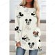 thumbnail image 1 of Elegant Women's musical note Print Long Sleeve Tees Tshirts Ladies Disney Mickey Mouse Casual Streewear O-Neck Fashion T-shirtsXL Gao Jinjia LED, 1 of 2