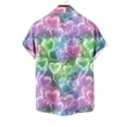 thumbnail image 3 of guisaled Mens Valentines Day Button Up Shirt Short Sleeve Hawaiian T Shirts Cute Cat Heart Graphic Tops Casual Beach Vacation Shirt Valentine'S Day s, 3 of 4