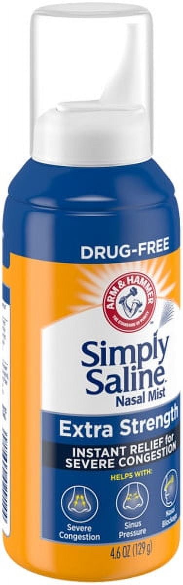 6 Pk Simply Saline Nasal Mist Extra Strength for Severe Congestion 1.5oz Each